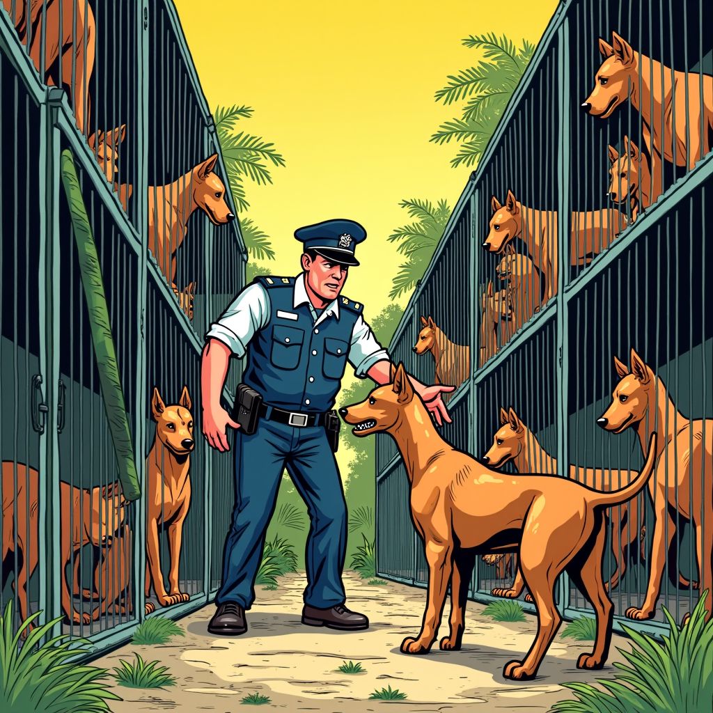 Politieagent mishandeld bij redding van 84 verwaarloosde honden in Overijssel