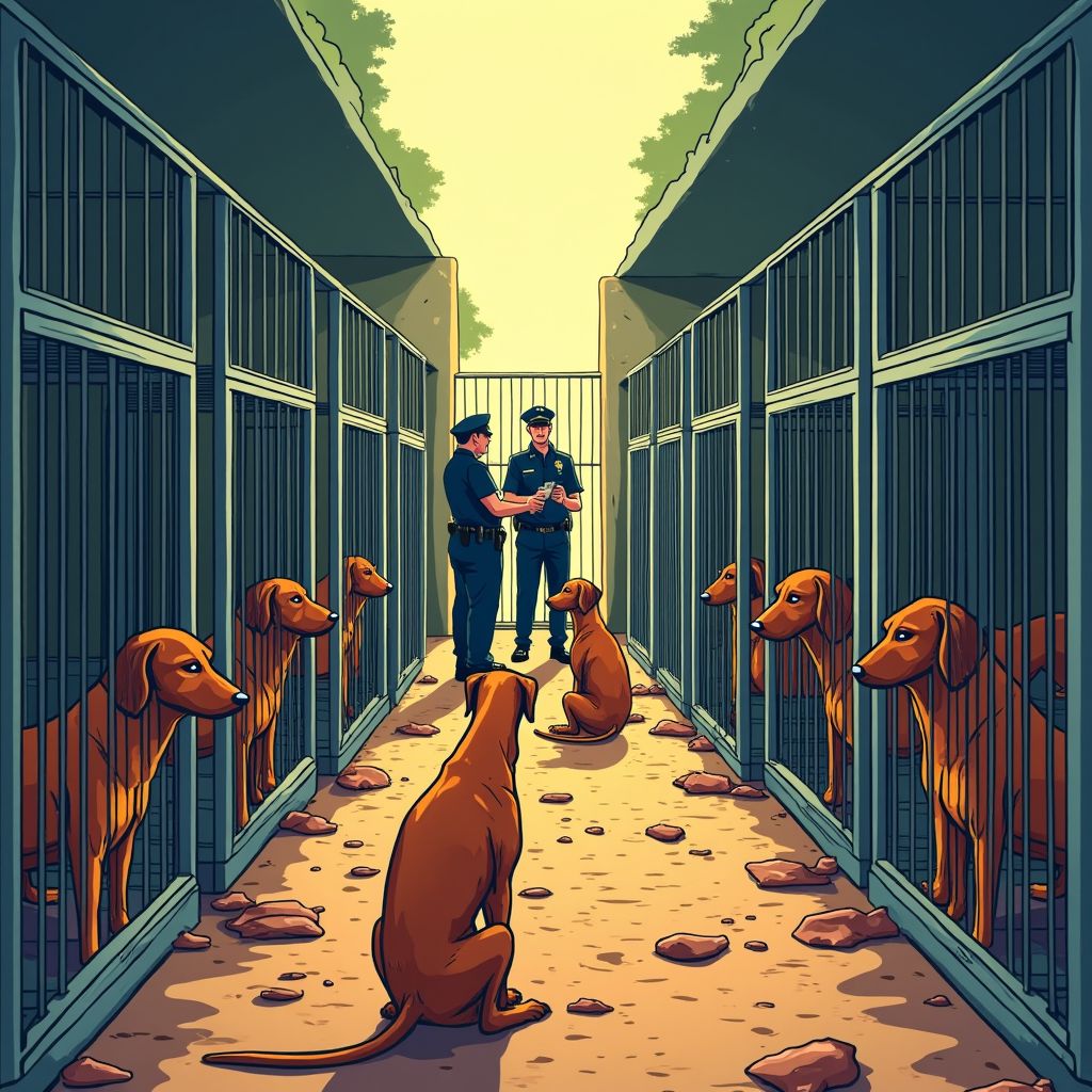 Fokker mishandelt politieagent tijdens inbeslagname van 84 verwaarloosde honden